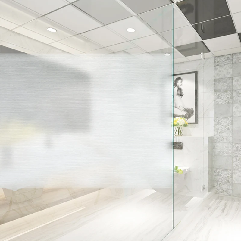 11.8'X78.7' Privacy Frosted No Glue Pvc Static Window Film For Home Bedroom Bathroom