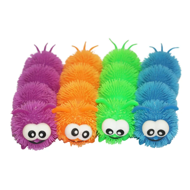 Factory whoelsale custom spiky worm puffer ball