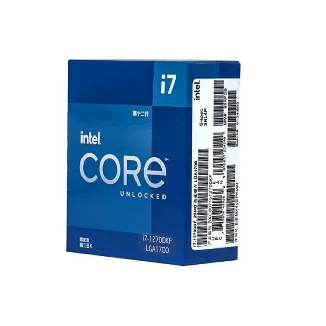 Intel Desktop Core 12th Generation Processor 12 Core 20 Thread i7-12700KF Computer Intel Cpu i7