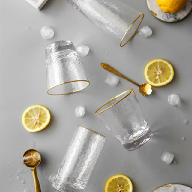 Japanese Style Phnom Penh Hammer Crystal Lead-Free Cup Transparent Glass Drink Cups