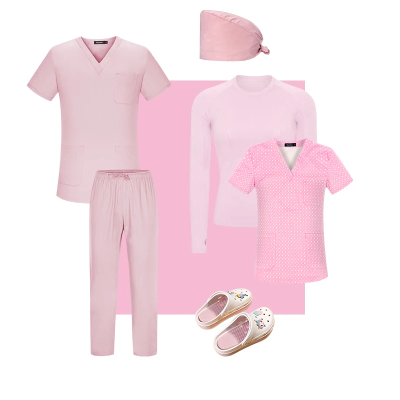 2024 Wholesale Unisex Cotton Medical Attire Durable Surgical Suits Dental & Nursing Scrubs Surgery Clothing Sets