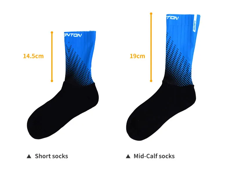 MONTON Custom Aero grip Mid Calf Cycling Socks Mens Women Wholesale Sports Running Crew High Stretch Bike Socks