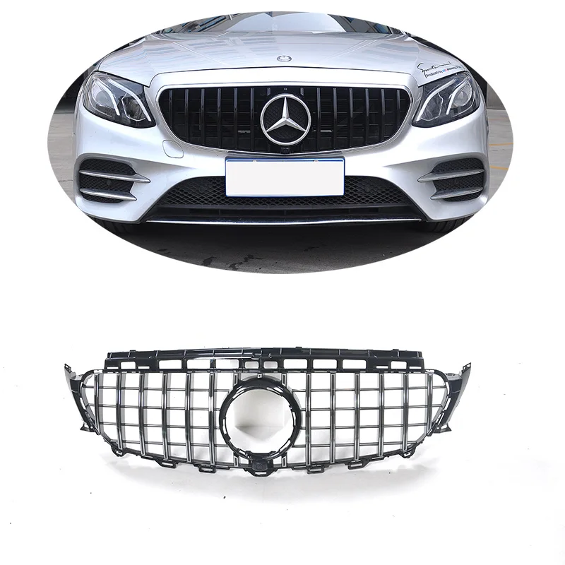 Panamericana GT Front bumper grill Car mesh Grille for mercedes for benz W213 E class 2016-2020 amg E63 style chrome black color
