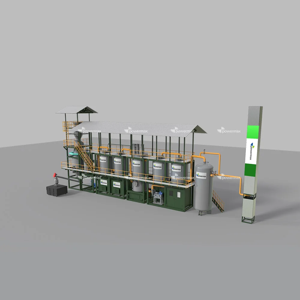Framework Structure of Bamboo Processing Waste Power Generation System Biowatt 500 Biomass power plant