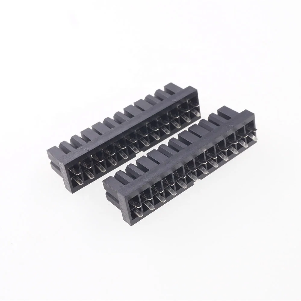 4.20 mm ATX 24 Pin 2 row PCB Receptacle CPU PSU EPS12V Mainboard Motherboard Power Connector Female Contact Socket Wave Solder