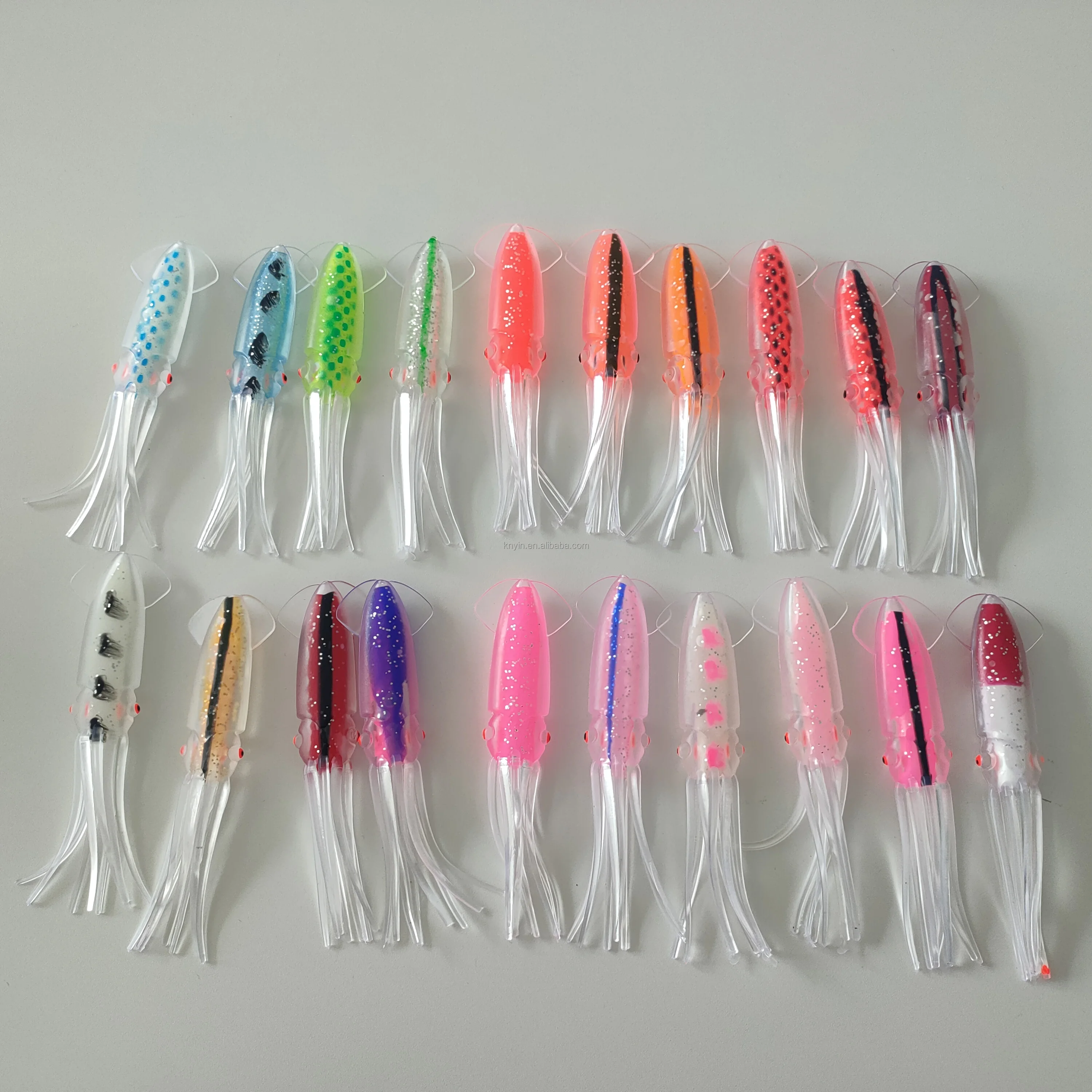 KY 10cm 8g or 12cm 12 g Colorful Squid Soft Bait Tunas Fishing Lure Fishing Bait squid Soft bait