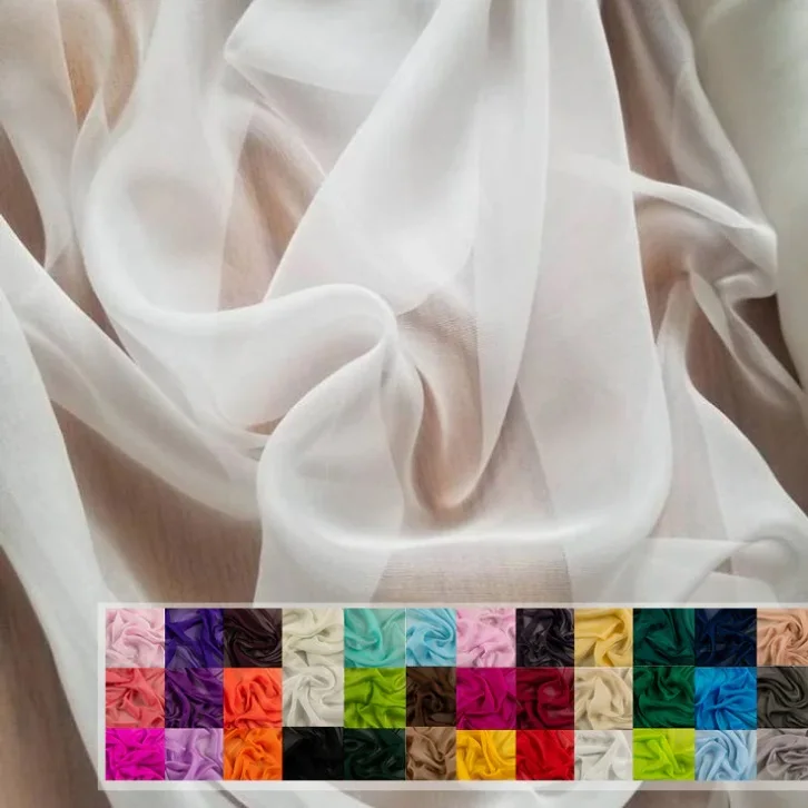 High Quality Pure Silk Chiffon Silk Chiffon Fabric