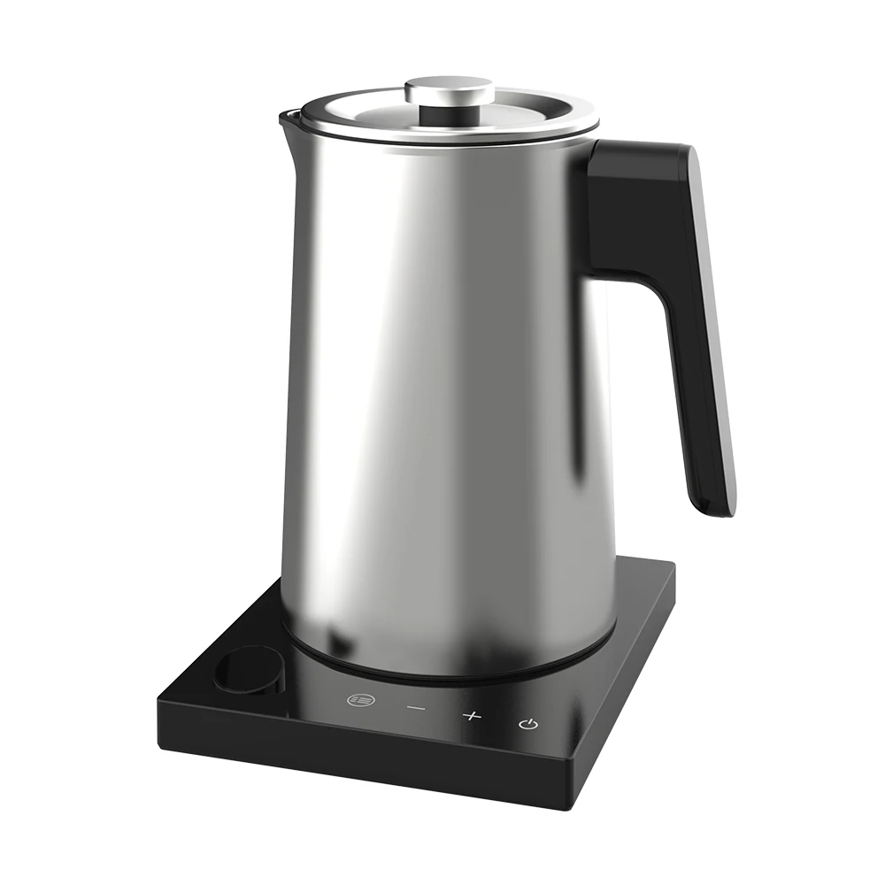 Hotsy Smart Kettles Temperature Control 1.7 Liter Glass Body Electric Cordless Kettle With Wooden Handle