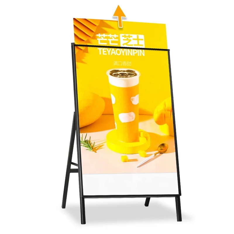 Outdoor poster identification card advertising 60*90cm display stand iron single sided double sided