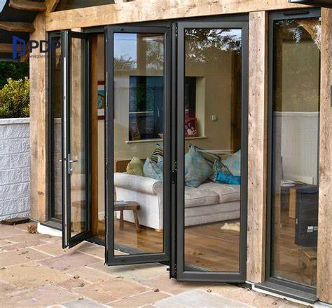 Folding Doors Wind Pressure Resistance Weather Resistant Patio Sliding Screen Chinese Door
