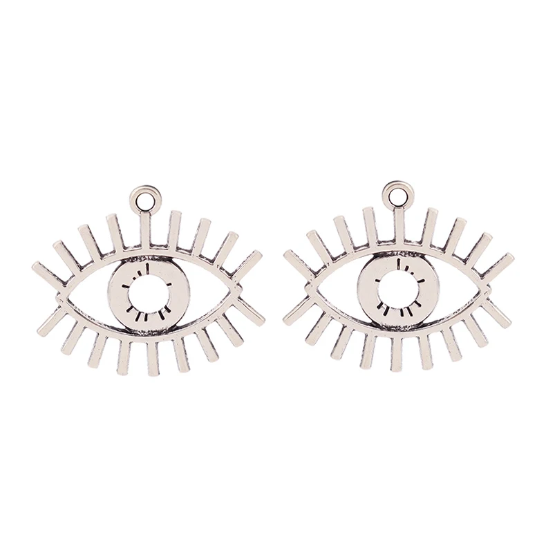 Antique Silver Egyptian Eye Of Horus Charms Pendants for Necklace Earrings DIY Jewelry Making