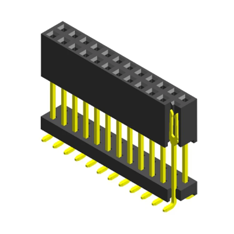 2.54mm female header dual rows SMT Type pin header Customized Socket Connector