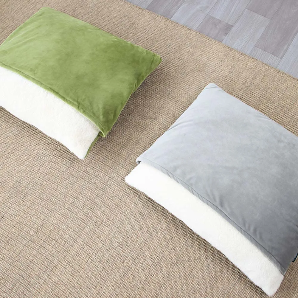 PETCOME Wholesale New Washable Anti Anxiety Plush Large Cute Cat Dog Bed With Blanket Cover