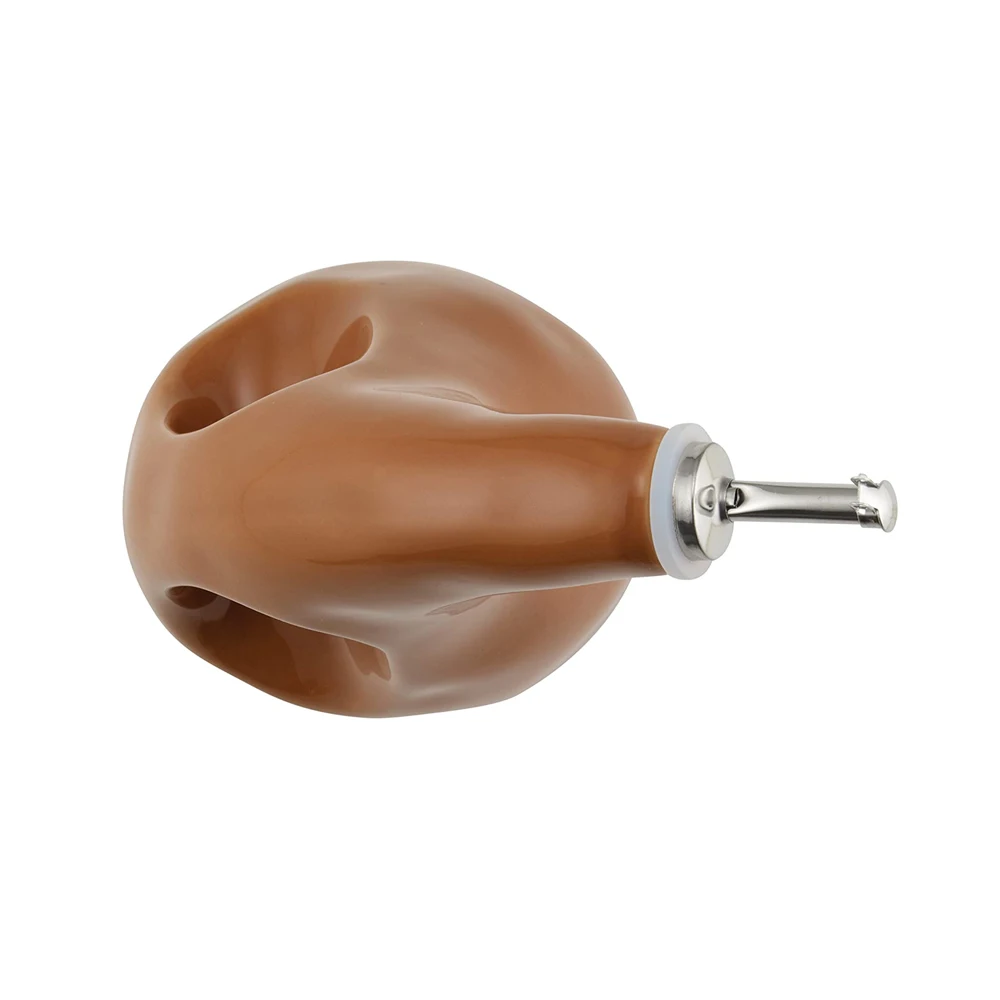 New Factory Custom Ceramic Olive Oil Bottle jar with with Spout Dispenser