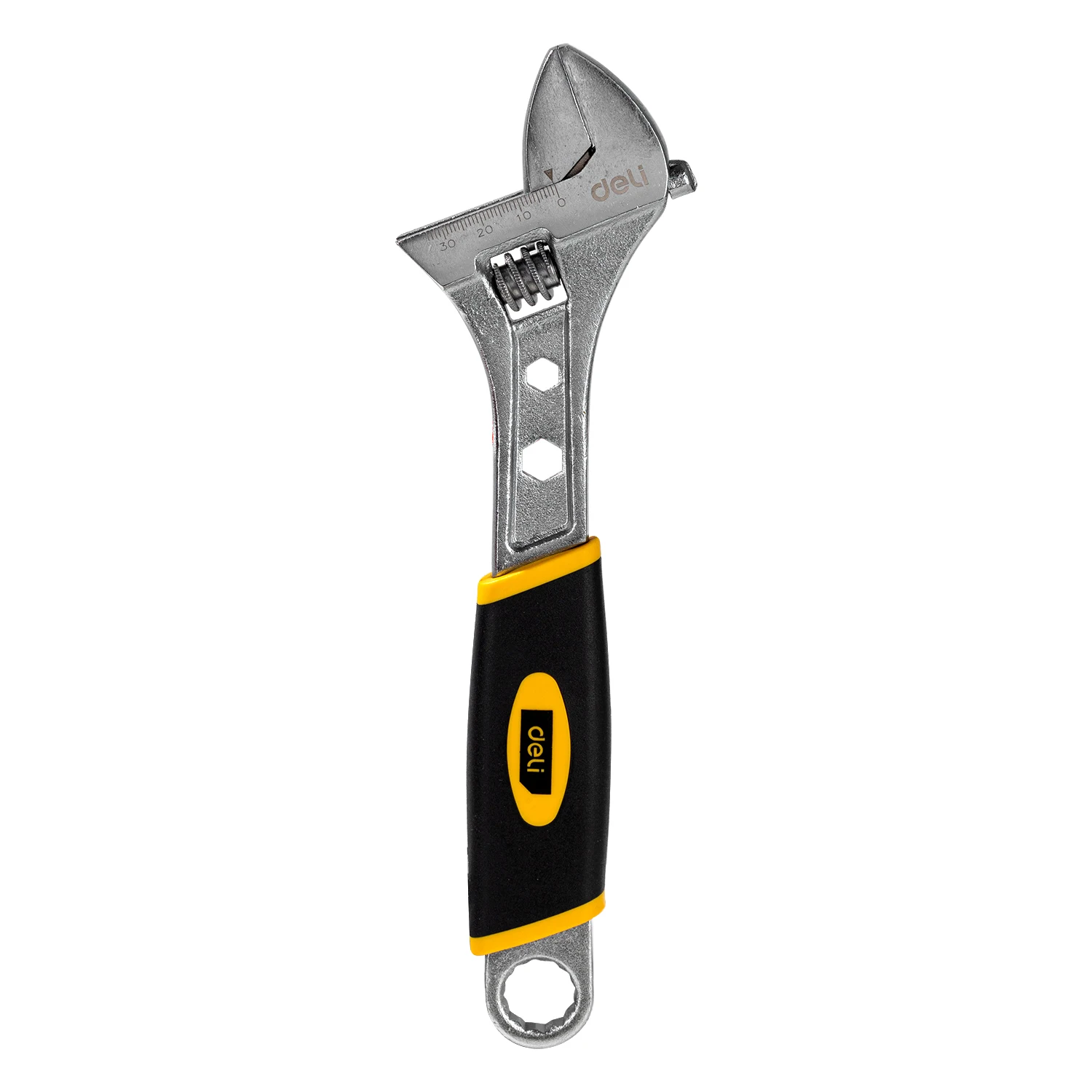 Регулируемый гаечный ключ Deli Tools 6/8/10/12 дюймов с широким отверстием и удобной ручкой покрытием ТПР регулируемый