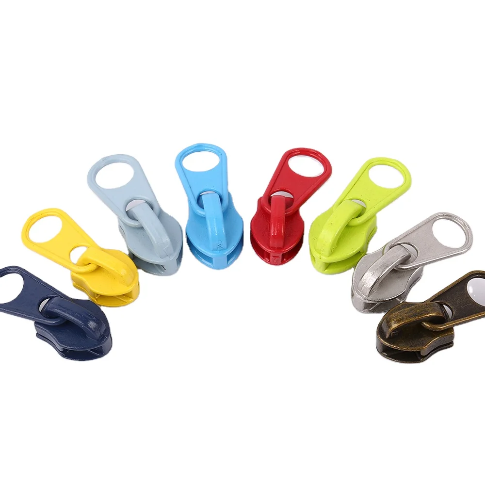 Manufacturers supply custom Logo size color metal zipper 3# 5# 7# 10# metal zipper slider