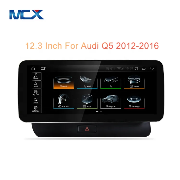 MCX Android 10 12.3 Inch Radio DVD TV Car Touch Screen Stereo Display Carplay Android For Audi Q5 SQ5 2010 2011 2013 2015 MMI
