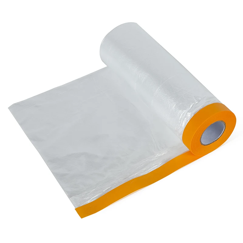 Manufacture Protective Pre Taped Plastic Sheeting Automotive Car Paint Masking Film