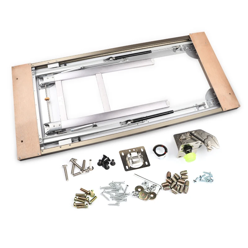 murphy table hardware wall mounted foldable folding anti-shake auto-lock with gas spring lift up and pull down soft