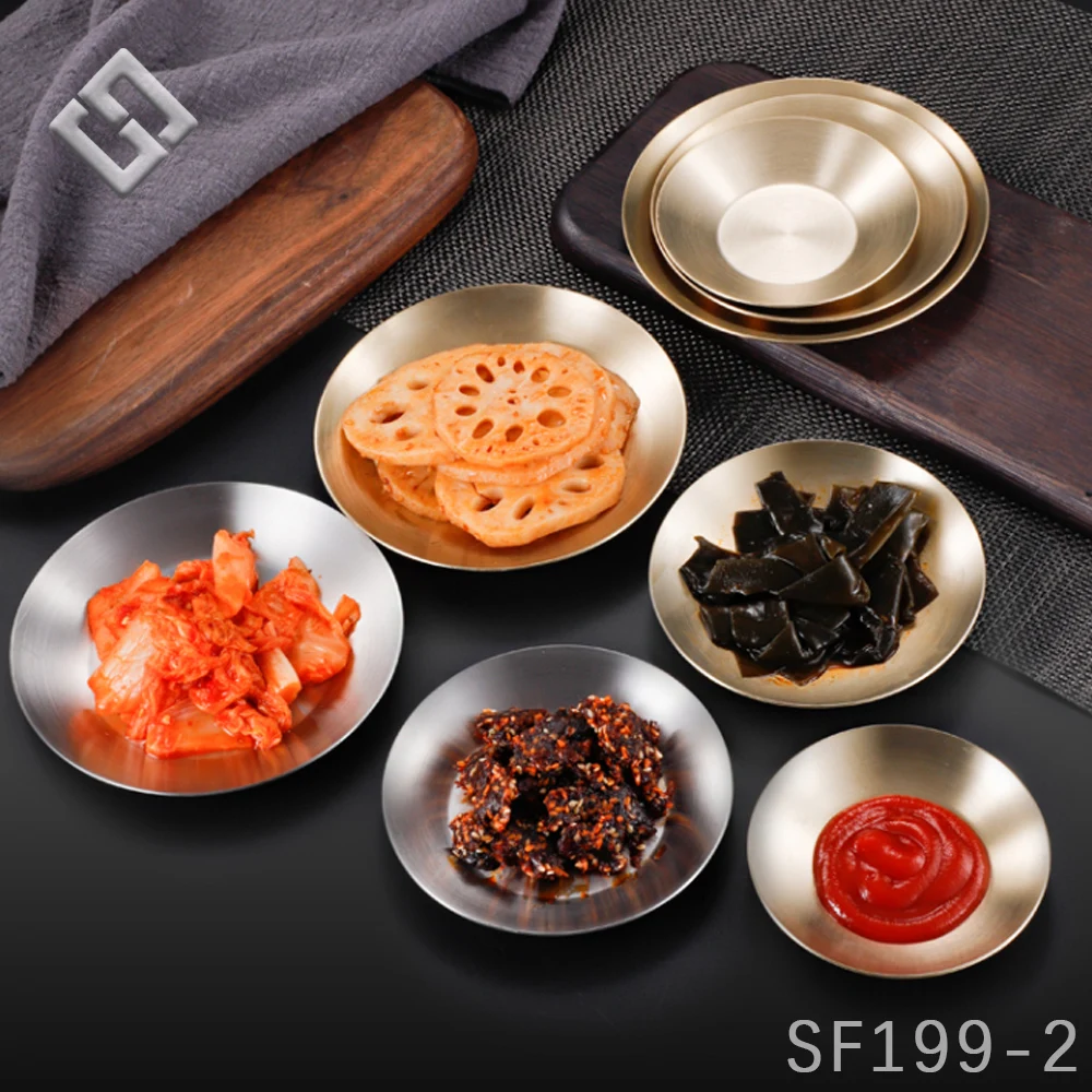 Custom Size Kitchen Food Metal 304 Stainless Steel Plates Sets Dinnerware Dishes Plates