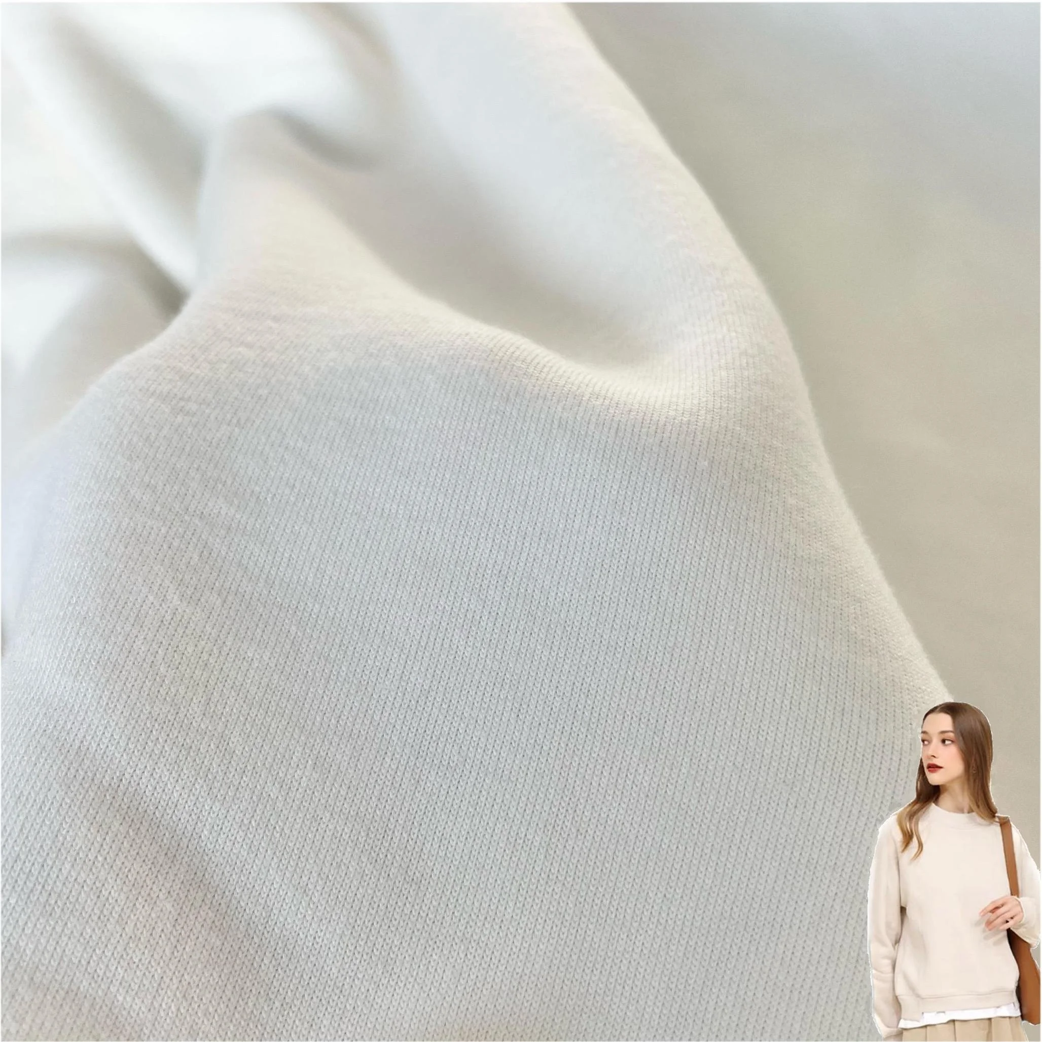 65% полиэстер 35% хлопок стрейч австралийская трикотажная флисовая ткань толстая куртка с капюшоном свитер спортивная одежда