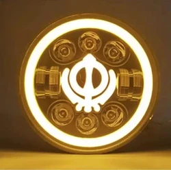 9-32VDC 7 Inch High Power 65W LED Headlight Hi-Lo Beam DRL With Petal Shape Halo Angel Eyes For 4x4 Jeeps SUV