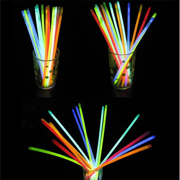 100 Pcs Party Fluorescence Light Glow Sticks Bracelets Necklaces Neon For Wedding Party Glow Sticks Colorful Glow Stick