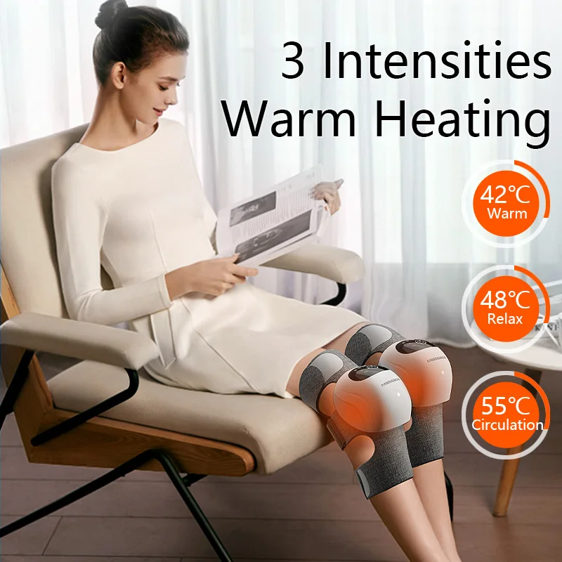 Massage Products Wireless Beautiful Legs Reduce Swelling Relieve Soreness Heat Air Compression Vibrating Massage Knee Massager
