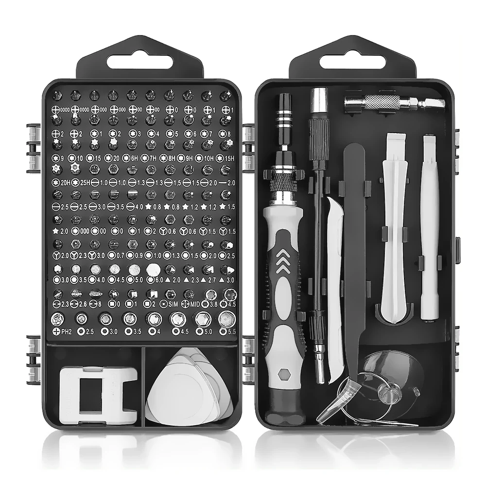 Precision Screwdriver Set Magnetic Driver Kit Chrome Vanadium Steel 117 in 1 Repair Tool with 98 Bits