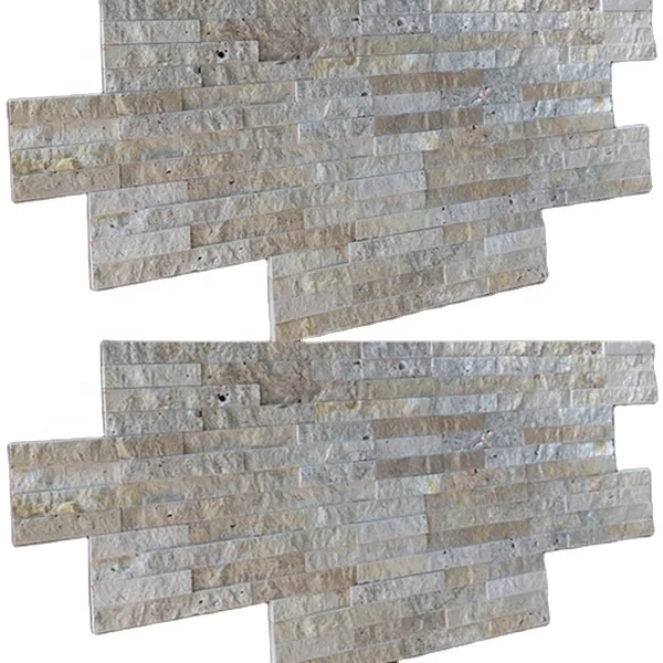 Бежевый натуральный шиферный камень декоративная облицовочная фасадная плитка