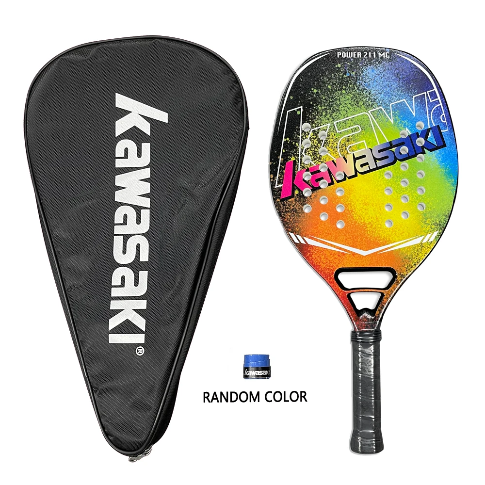 Kawasaki Beach tennis racket Full Carbon Tennis Paddle Racket Soft EVA Face Tennis Raquete With Bag Unisex Equipment with bag