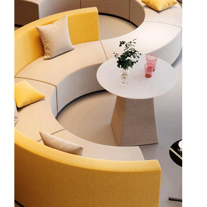 Modern S-shaped Public Area Sofa Library Modular Seating Sofa Set Couches Lounge Furniture Waiting Area Office Sofa