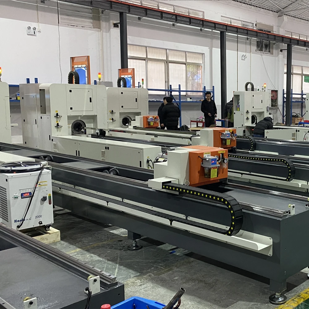 Tube Laser Cutting Machine Flat Push Manual Feeding G120p 3000w Fast Fiber Round Square Profile Pipe Laser Cutting Machine