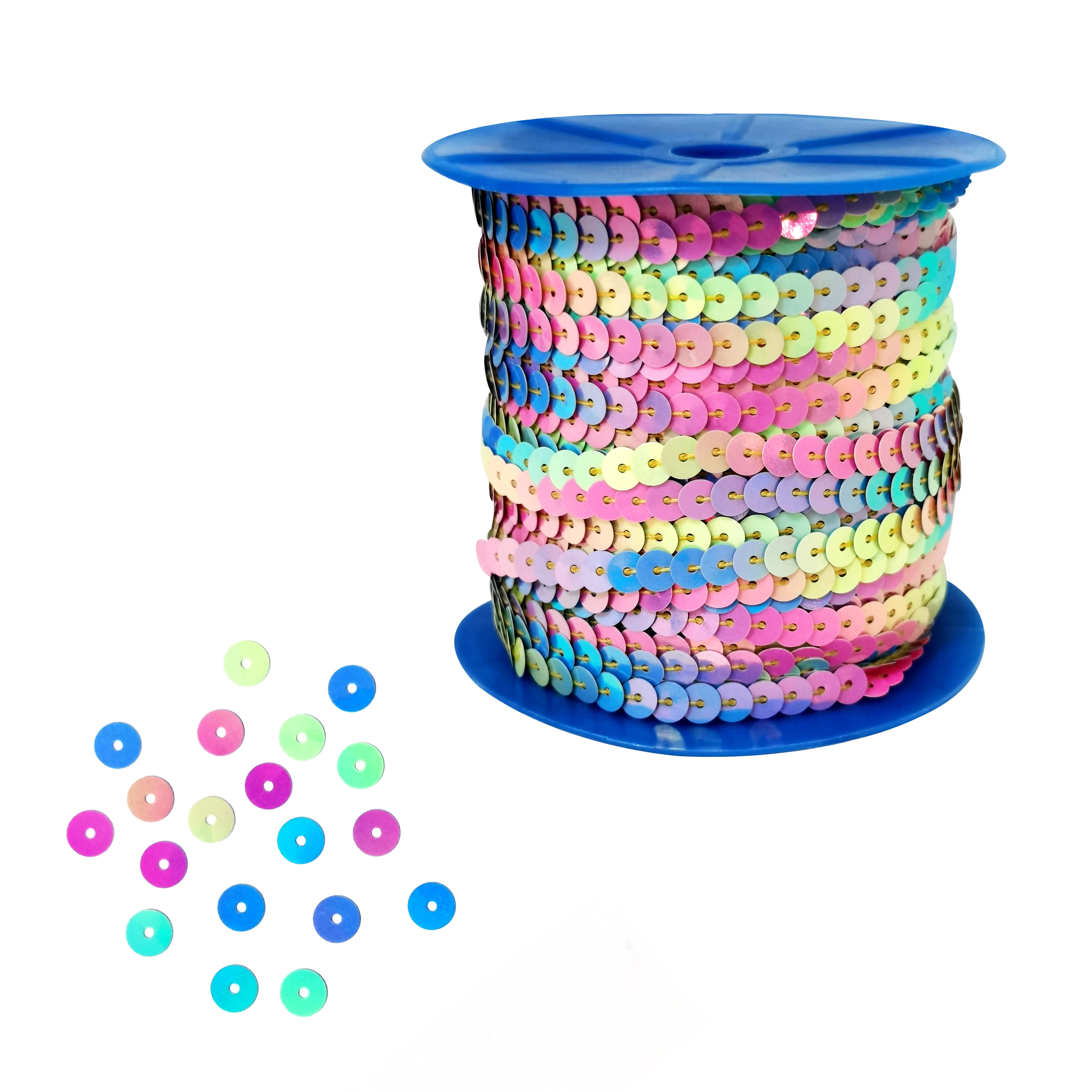 Новое поступление, блестки 6 мм, плоские, радужные, с блестками, блестками, шнурки для платья