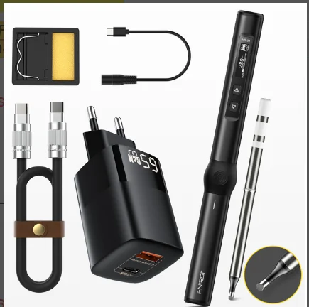 FNIRSI HS-01  mini soldering station digital thermostatic soldering iron