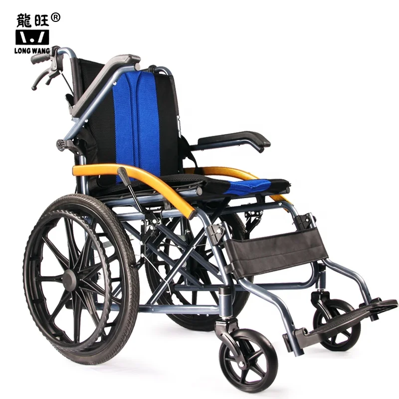 Health Care folding commode wheelchair for Elderly Disabled People Manual lightweight portable wheelchairs Medical Instrument