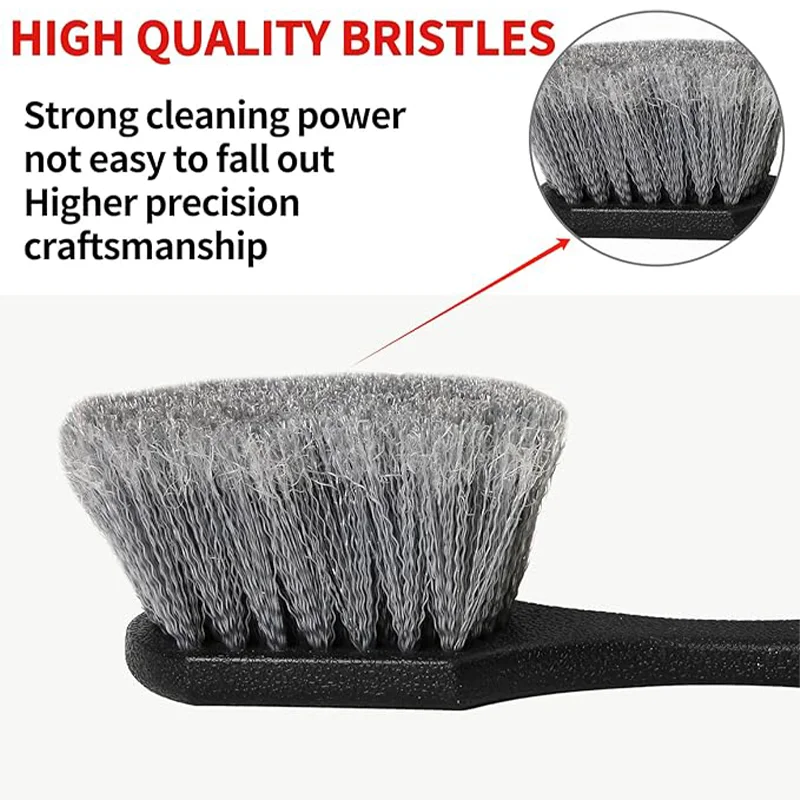 Hotsale Car Wheel hub brush Detail Wash Cleaning Brush With Plastic Handle