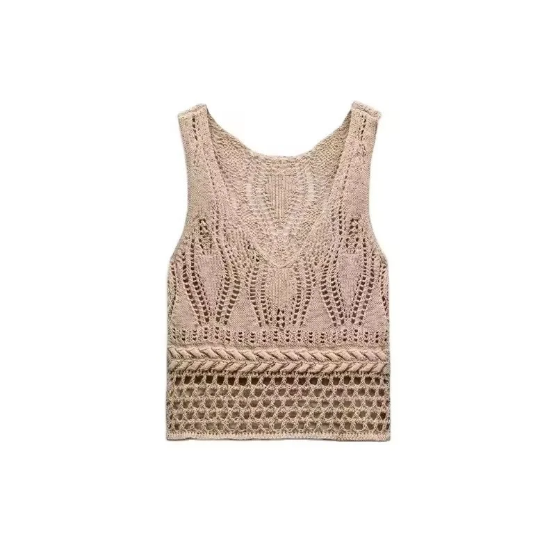 Женский укороченный пуловер с V-образным вырезом