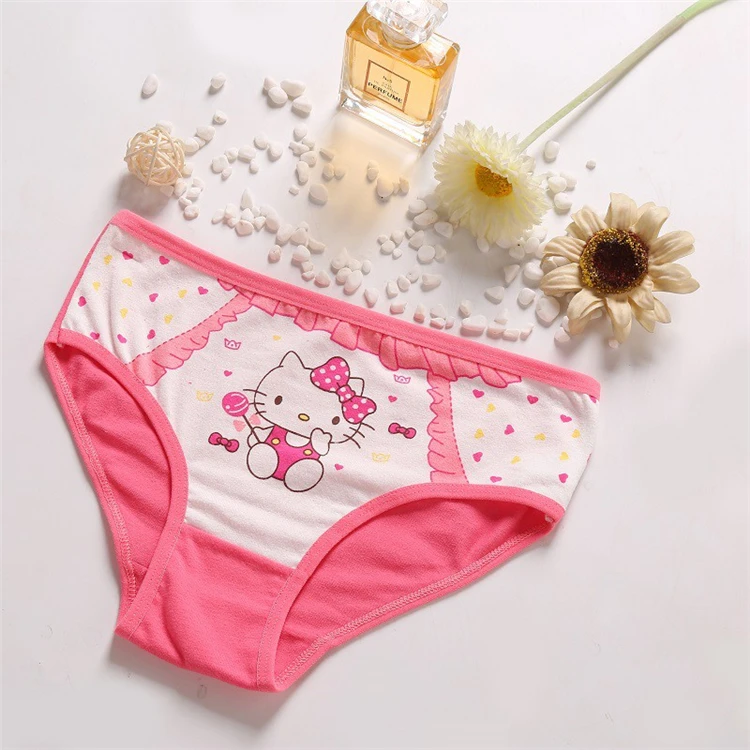 
Cotton Soft Breathable Cute Cartoon Kids Briefs Lovely Wholesale Girls Underwear 