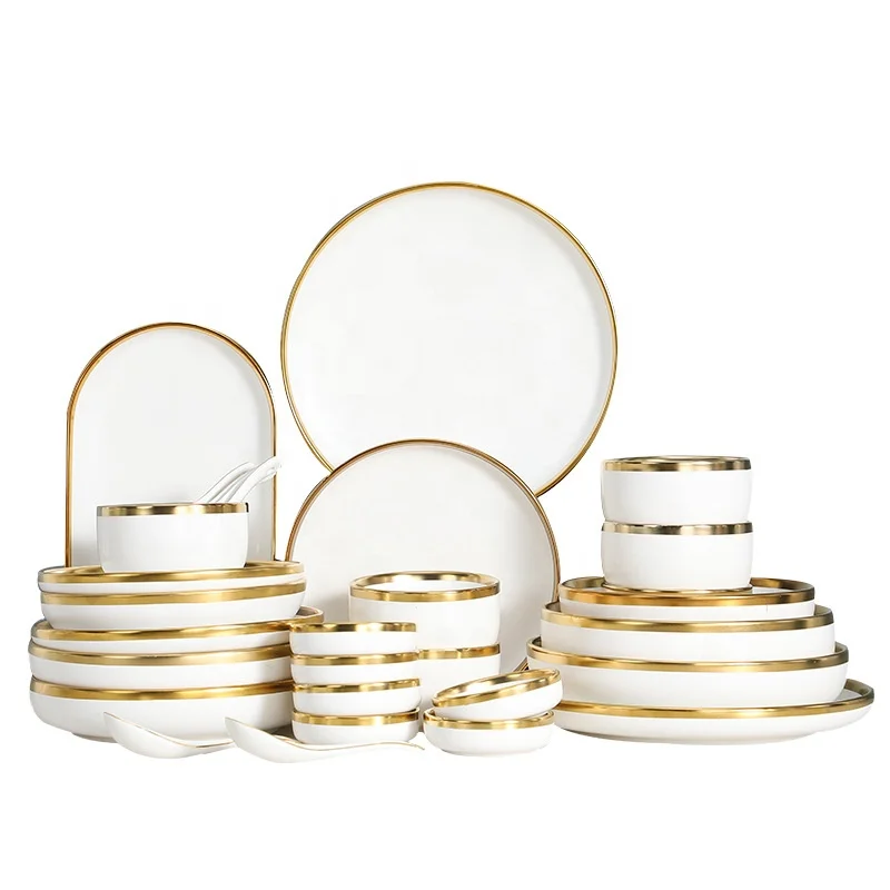 Nordic Luxury Ceramic Phnom Penh White Ceramic Set