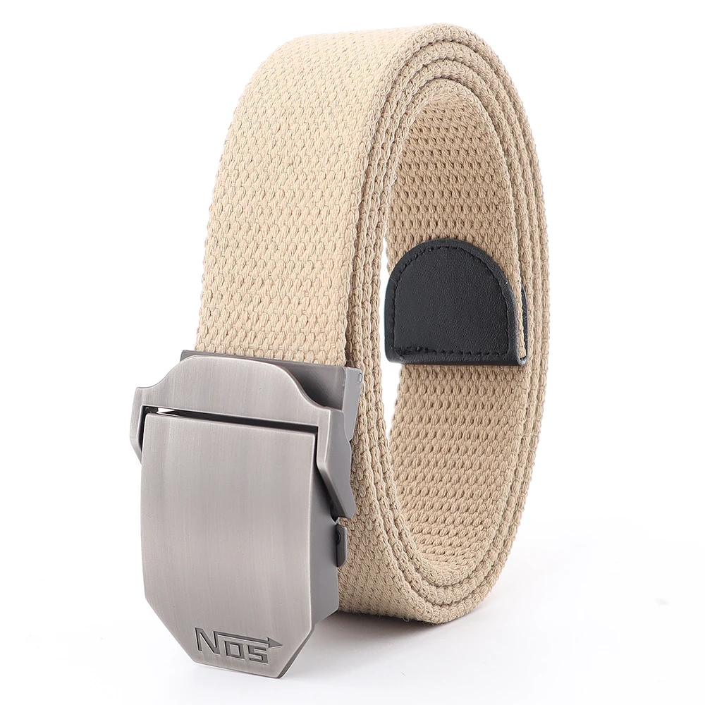 Wholesale outdoor sports environmental protection cotton webbing canvas metal buckle lightweight breathable mountaineering belt