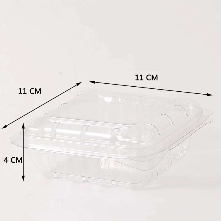 Disposable Food grade clear pet disposable salad fresh cut fruit plastic fruit container pet container plastic fruits