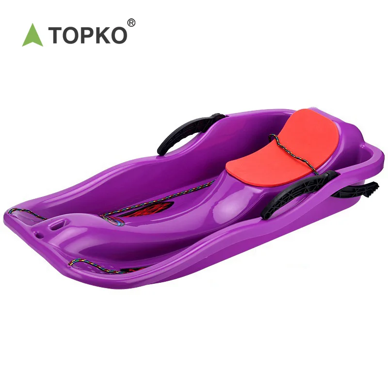 TOPKO Adult Snow Bike Scooter Ski Sled Red Blue Plastic Color Brake Material Origin Real Tire ski sled
