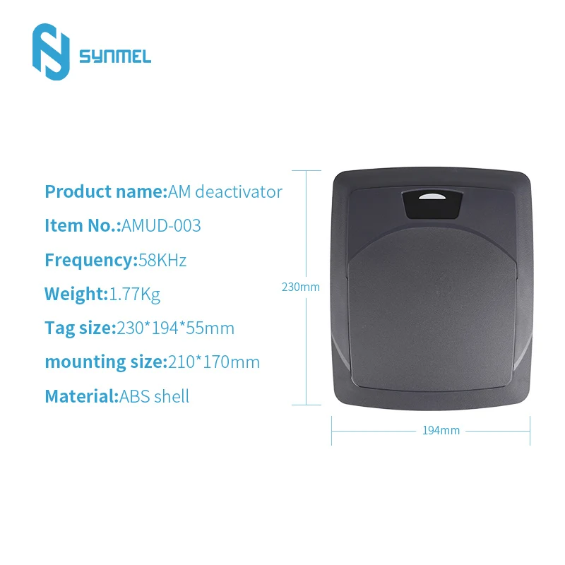 Synmel Sound Light Alarm EAS Security AM Label  Deactivator Anti theft Labels Decoding Machine