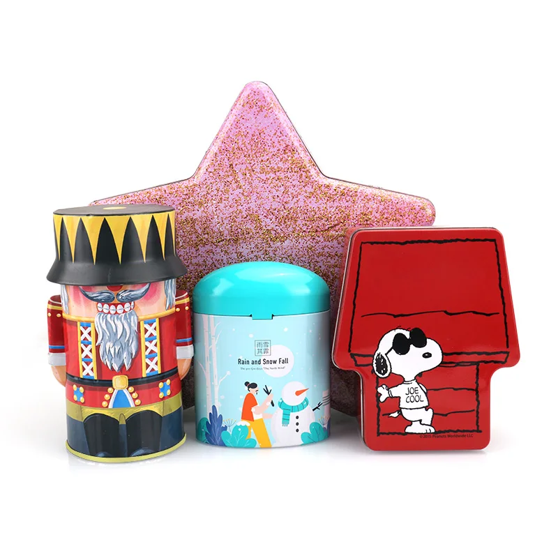 Hot Selling Creative Christmas Exquisite Packaged Case Tin Metal Gift Tin Box For Candy