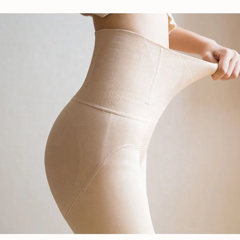 
High waist abdomen cartilage leggings stockings women wear stepping on feet to keep warm pressure cotton pants thickening 