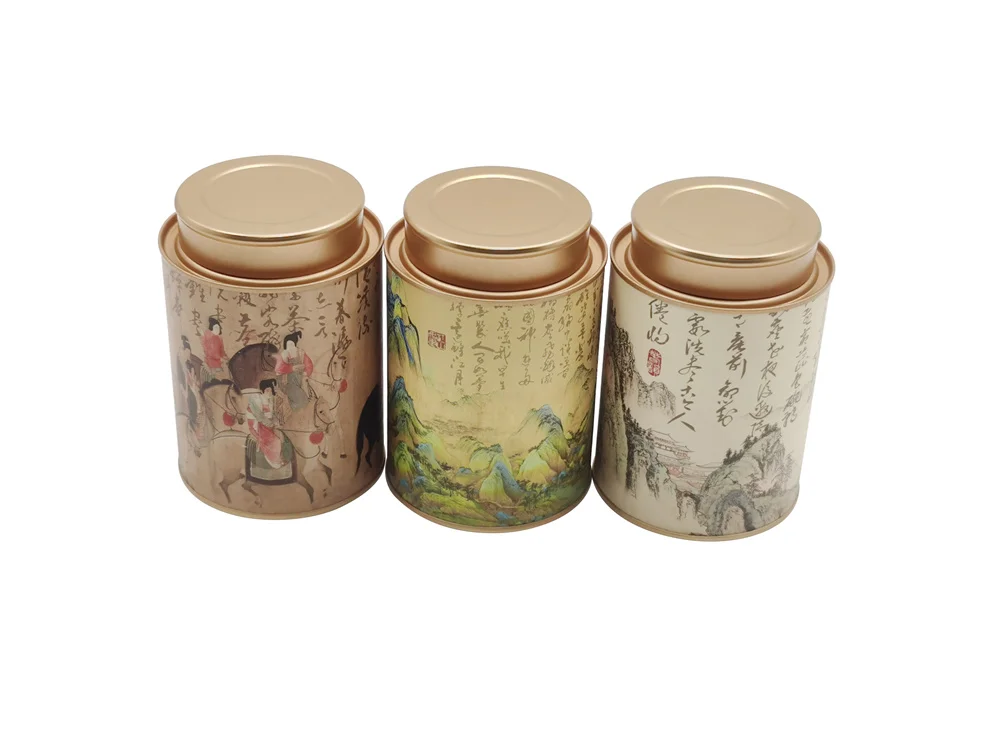 99mm 126mm Cardboard Airtight Jars 401 502 Packaging Tea Composite Paper Cans with Custom Design Printing