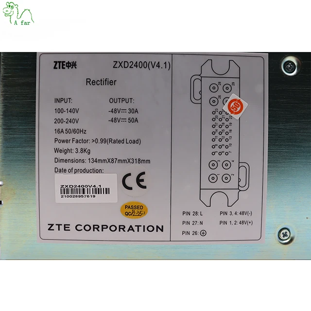 Выпрямительный модуль Zte ZXD2400 3000 Вт 48 В ZTE