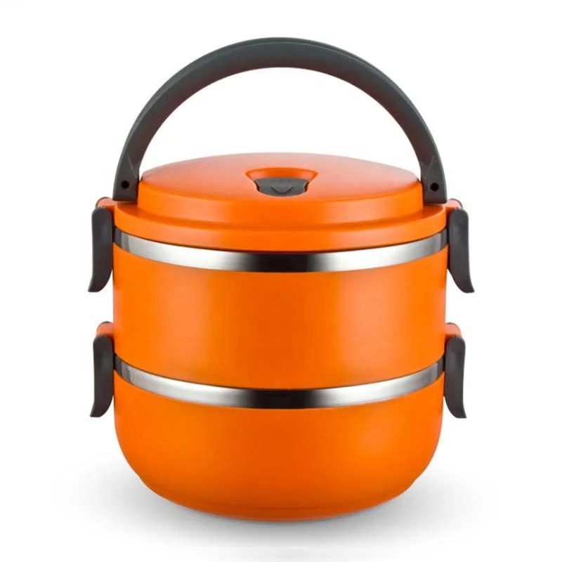 High Sale Stainless Steel Insulated Lunch Box Round Multilayer Bento Box Sealed Fresh Box