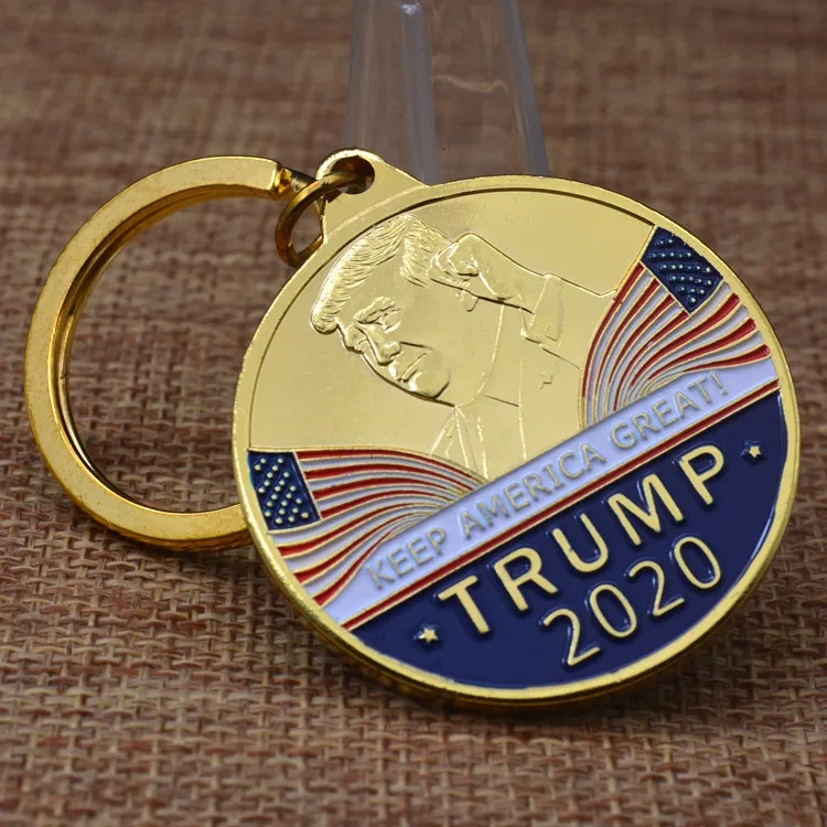Donald Trump 2024 Challenge Coins,  Keep America Great United States Presidential Re-Election Campaign Gold Plated Coin Token